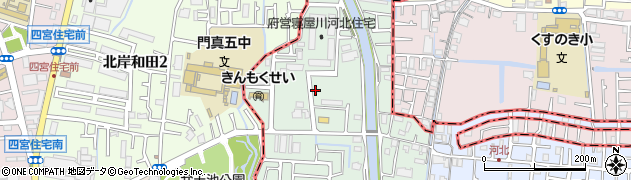 大阪府寝屋川市河北西町周辺の地図
