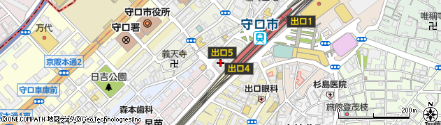 鶴橋 風月 京阪守口店周辺の地図