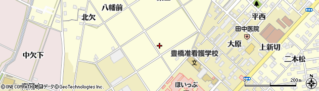 愛知県豊橋市王ヶ崎町（八幡東）周辺の地図