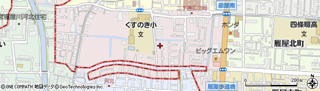 大阪府四條畷市二丁通町周辺の地図