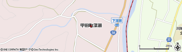 広島県安芸高田市甲田町深瀬周辺の地図
