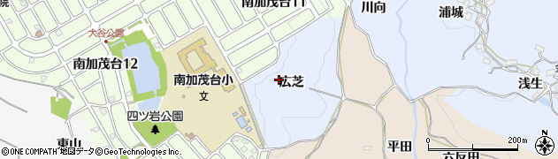 京都府木津川市加茂町尻枝広芝周辺の地図