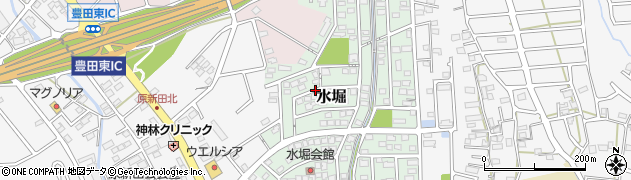 静岡県磐田市水堀周辺の地図