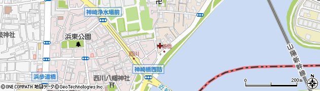 兵庫県尼崎市神崎町1-40周辺の地図