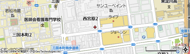 大阪府大阪市淀川区西宮原周辺の地図