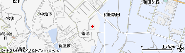 愛知県南知多町（知多郡）豊丘（篭池）周辺の地図