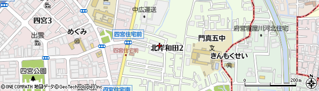 大阪府門真市北岸和田2丁目周辺の地図