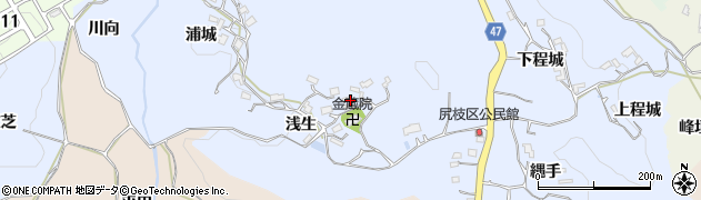 京都府木津川市加茂町尻枝（浅生）周辺の地図