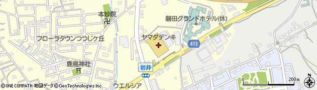 ヤマダデンキテックランド磐田店周辺の地図