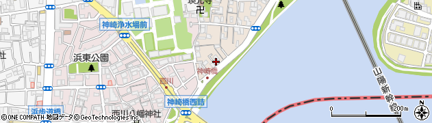 兵庫県尼崎市神崎町1-27周辺の地図