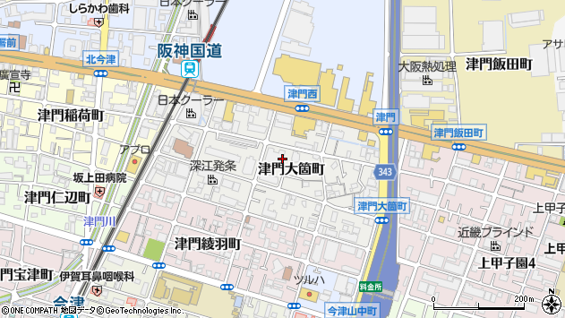 〒663-8243 兵庫県西宮市津門大箇町の地図