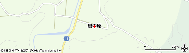 広島県北広島町（山県郡）奥中原周辺の地図