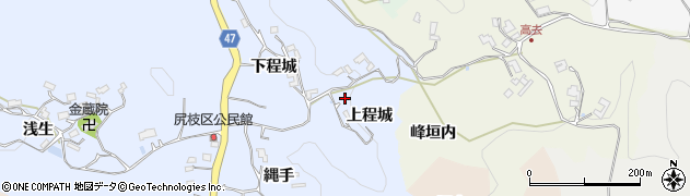 京都府木津川市加茂町尻枝上程城周辺の地図