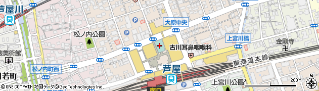 みずほ銀行芦屋支店 ＡＴＭ周辺の地図