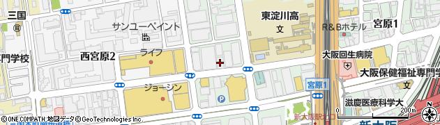 ＡＧＣプライブリコ株式会社　大阪営業所周辺の地図