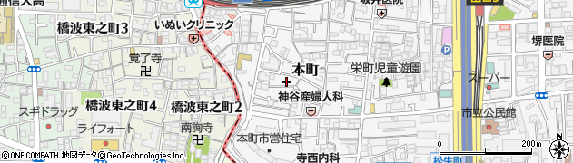 大阪府門真市本町周辺の地図