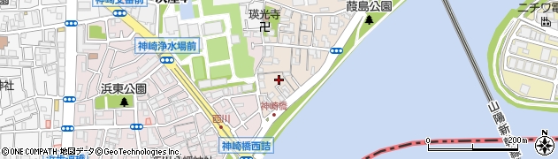 兵庫県尼崎市神崎町1-31周辺の地図