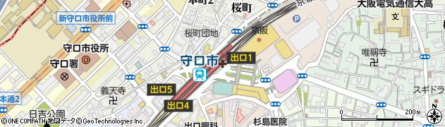三井住友銀行守口支店 ＡＴＭ周辺の地図
