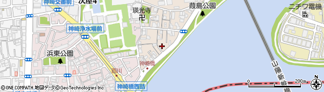兵庫県尼崎市神崎町5周辺の地図