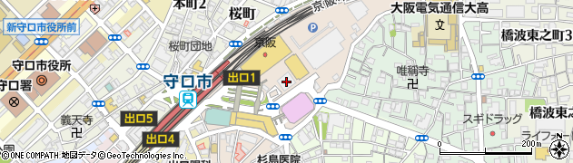 みずほ銀行守口支店 ＡＴＭ周辺の地図