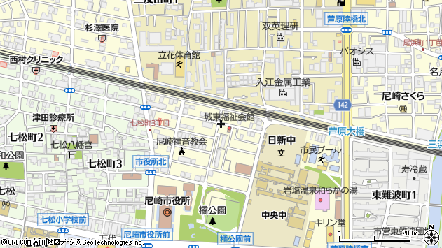 〒660-0051 兵庫県尼崎市東七松町の地図