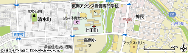 静岡県袋井市上田町周辺の地図