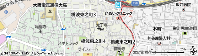 大阪府守口市橋波東之町周辺の地図