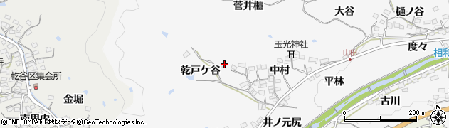 京都府精華町（相楽郡）山田（乾戸ケ谷）周辺の地図