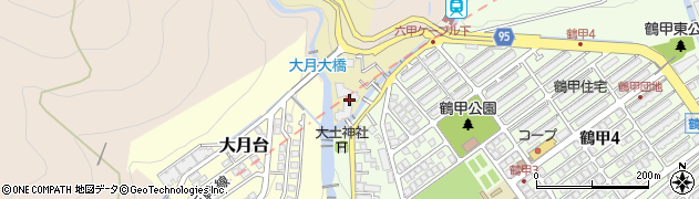 兵庫県神戸市灘区水車新田（宮坂）周辺の地図