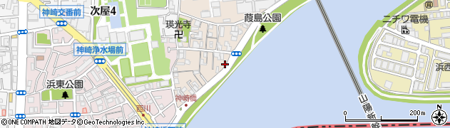 兵庫県尼崎市神崎町6周辺の地図