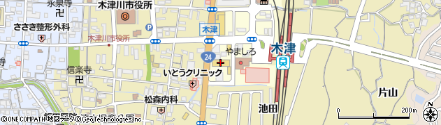 サンディ木津店周辺の地図