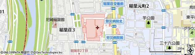 関西労災病院周辺の地図