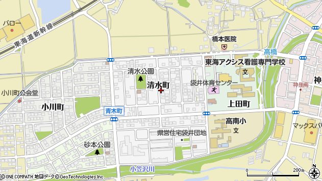 〒437-0037 静岡県袋井市清水町の地図