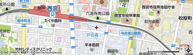 兵庫県西宮市戸田町1周辺の地図