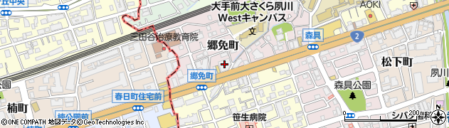 夙川平安祭典会館周辺の地図