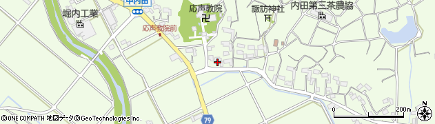 静岡県菊川市中内田905周辺の地図