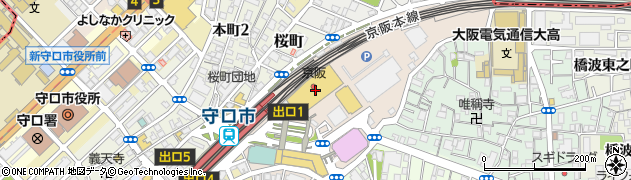 梅の花　守口京阪店周辺の地図