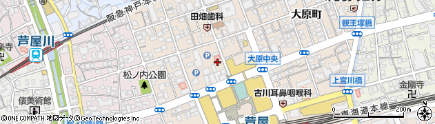 芦屋中央マッサージ院周辺の地図