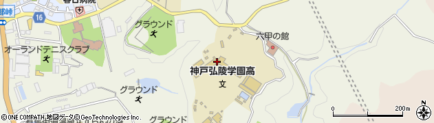神戸弘陵学園高等学校周辺の地図