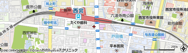 兵庫県西宮市今在家町周辺の地図