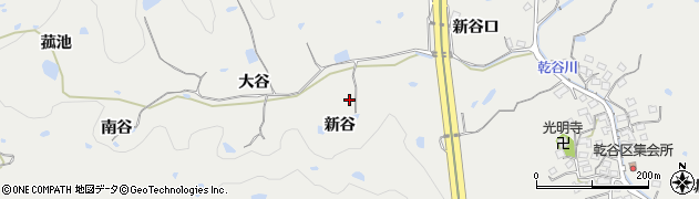 京都府精華町（相楽郡）乾谷（新谷）周辺の地図