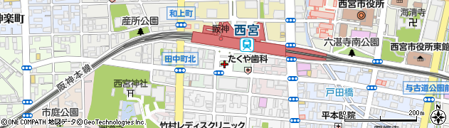 阪神西宮南口周辺の地図