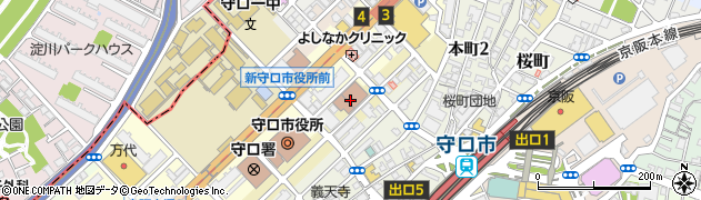 ゆうちょ銀行守口店周辺の地図