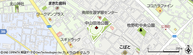 中山田池公園周辺の地図