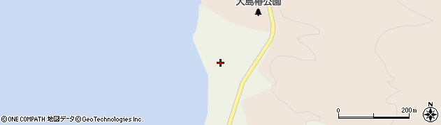 東京都大島町野増ハシノサワ周辺の地図