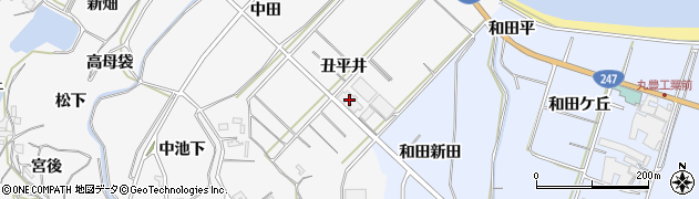 愛知県南知多町（知多郡）豊丘（丑平井）周辺の地図