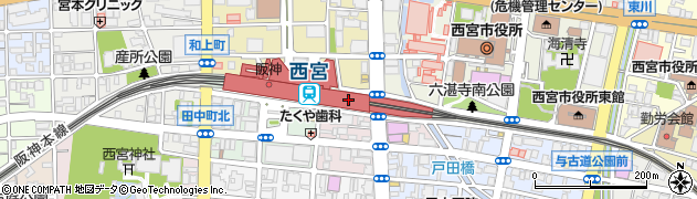 旬鮮の房 はたごや 阪神西宮駅店周辺の地図