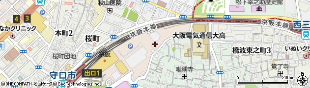 大阪府守口市河原町周辺の地図