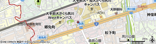 メガネ本舗さくら　夙川店周辺の地図