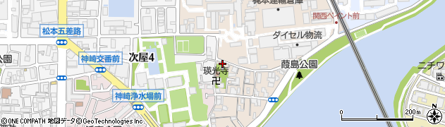 兵庫県尼崎市神崎町11-11周辺の地図
